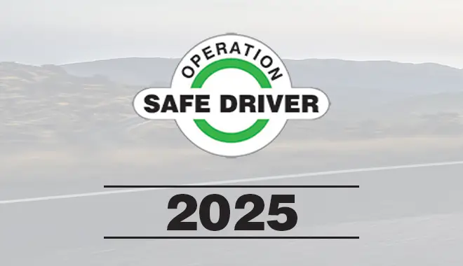 Operation Safe Driver Week Logo with event dates, July 13-19